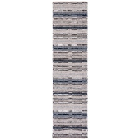 Safavieh 8 x 10 ft. Kilim Flat Weave Rectangle Rug Grey & Black KLM475Z-8
